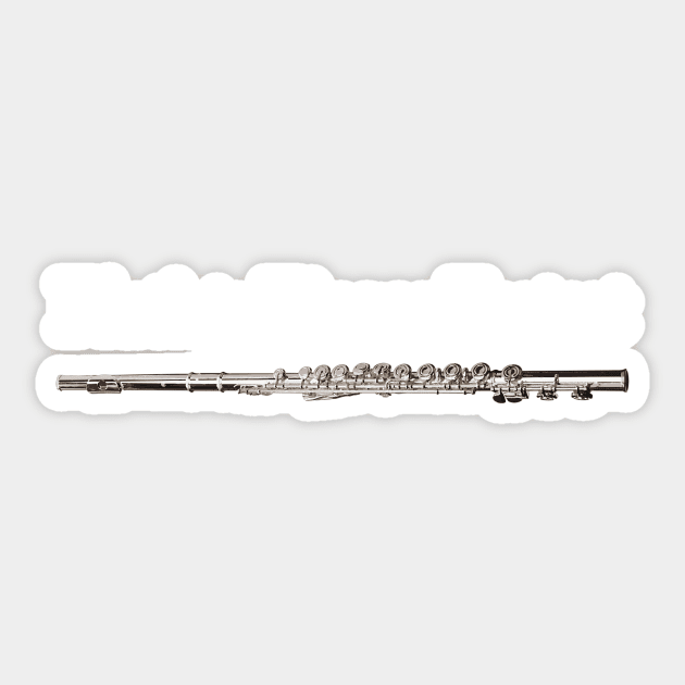 Flutists Finger Fastest Sticker by White Elephant